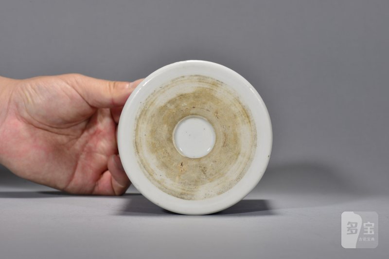 清康熙 洒蓝釉笔筒 - 图4